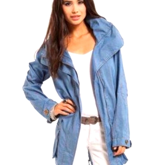 Mustard Seed Lightweight Chambray jacket sz Small - Picture 1 of 12